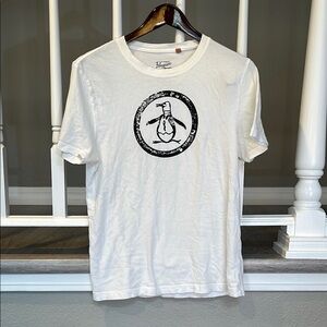 Original Penguin White Short Sleeve Tee with Classic Logo